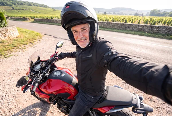 Gert på sin motorcykel